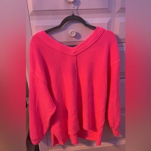 Aerie pink oversized sweater
